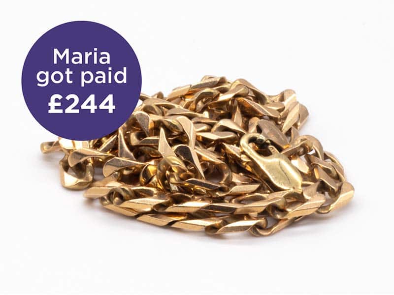 Maria got paid £244